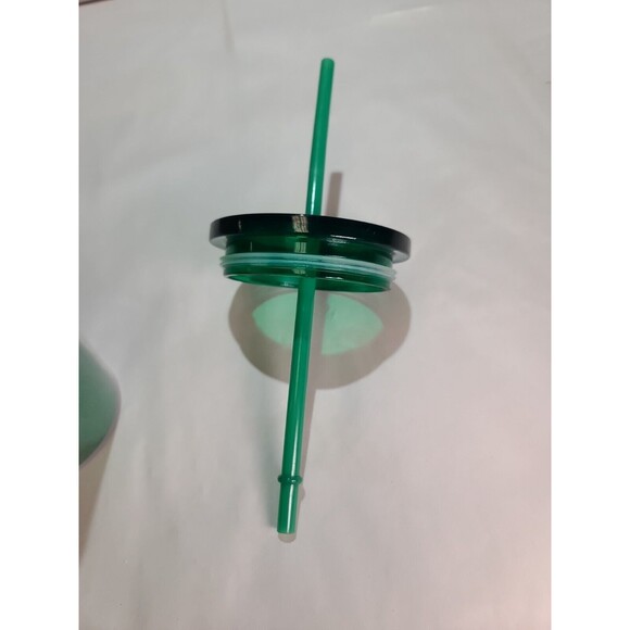 EUC Starbucks 2020 Holiday L.E. Green Glitter Tumbler 16oz  W/ Straw Christmas - Picture 6 of 8